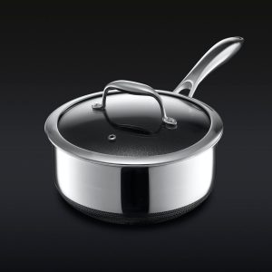 HexClad Hybrid Saucepan With Lid, 3-Qt