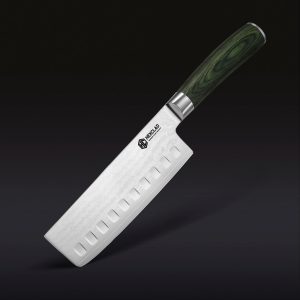 HexClad Damascus Steel Nakiri Knife, 6.5"