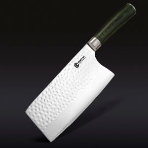HexClad Damascus Steel Cleaver, 7"