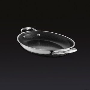 HexClad Hybrid Oval Roasting Pan, 9” x 12.5”