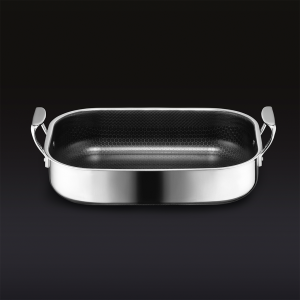 HexClad Small Hybrid Roasting Pan with Rack